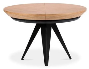 Magnus bővíthető étkezőasztal fekete fémlábakkal, ø 120 cm - Windsor &amp; Co Sofas