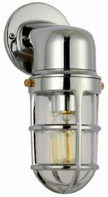 Kültéri fali lámpa LUND 1xE27/12W/230V IP44 króm