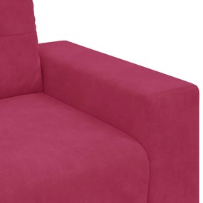 bordó bársony loveseat kanapé 120 cm