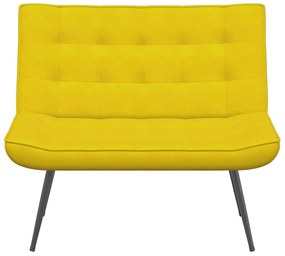 vidaXL sárga bársonypad 110 x 74 x 84 cm