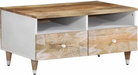 vidaXL tömör mangófa dohányzóasztal 80 x 54 x 40 cm
