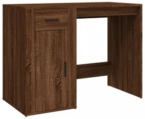 barna tölgy színű szerelt fa íróasztal 100x49x75 cm