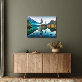 Kép - Lake Hintersee, Bajor - Alpok, Ausztria (70x50 cm)