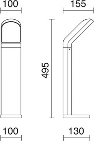 Novolux CASTELLO 534B-L0109A-04 Állólámpa 1x9W/LED 711LM IP54