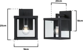 Westinghouse 6124240 - Kültéri fali lámpa QUEENSLAND 1xE27/60W/230V IP44
