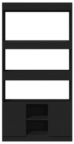 fekete szerelt fa magasszekrény 92 x 33 x 180 cm