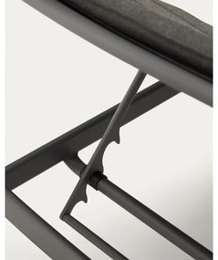 Fekete fém kerti napozóágy Marcona – Kave Home