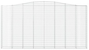 2 db íves horganyzott vas gabion kosár 400x30x200/220 cm