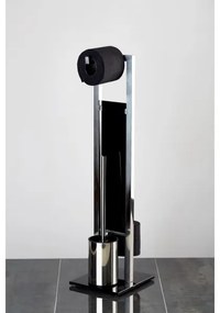 WENKO 22983100 - RIVALTA WC-kefe 18x70 cm rozsdamentes acél/ezüst/fekete