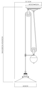 Globo 15053 - Csillár LENIUS 1xE27/60W/230V