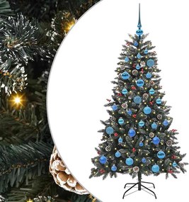 vidaXL Mű karácsonyfa 150 LED-del Zöld 150 cm PVC és Műanyag és Acél