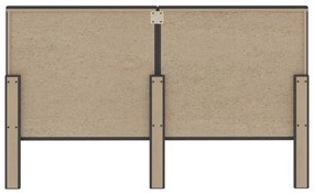 sötétszürke szövet steppelt fejvég 160 x 200 cm