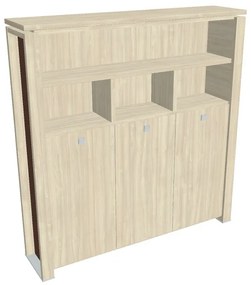 Verno+ S magas gardrób 200 x 46 x 210 cm, polccal, akác / barna