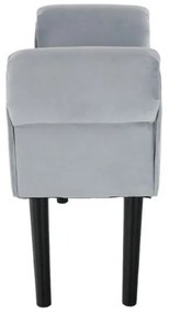 BURDA Velvet világosszürke/fekete pad