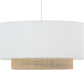 Fehér-natúr színű textil lámpabúra ø 60 cm Erna – Kave Home
