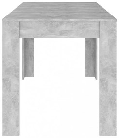 betonszürke szerelt fa étkezőasztal 140 x 74,5 x 76 cm