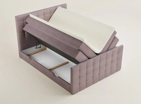 Lila ágyneműtartós boxspring ágy 180x200 cm Tasca – Maison de Rêve