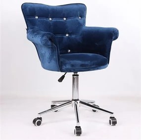 HR804CK Tengerkék modern velúr szék
