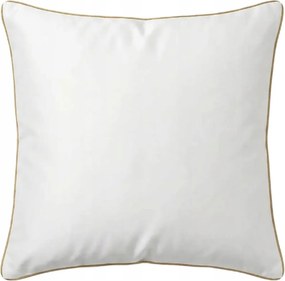 Bambusz párnahuzat 40x40 fehér, arany bizsu