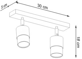 Sollux SL.1070 - Spotlámpa NERO 2xGU10/40W/230V fekete/arany