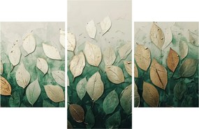 Kép - Arany-zöld levelek (90x60 cm)