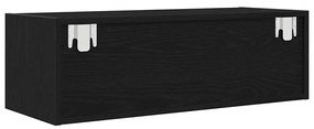 fekete tölgy színű szerelt fa TV-szekrény 80x31x25,5 cm