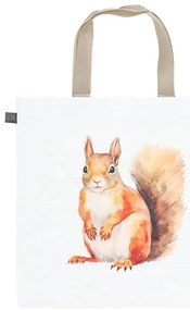 Mókusos bevásárló táska, 40 x 40 cm