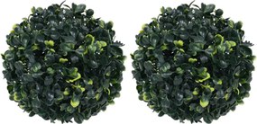 vidaXL 2 db gömb alakú műpuszpáng 22 cm