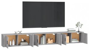 3 db szürke sonoma falra szerelhető TV-szekrény 100x34,5x40 cm