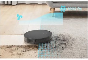 Sencor – 2 az 1-ben robotporszívó mop funkcióval, 16 W / 2600 mAh, Wi‑Fi, fekete + távirányító