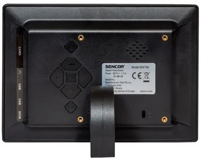 Sencor - Digitális képkeret hangszóróval 230V fekete + távirányító