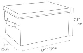 Kék fedeles textil tárolódoboz 35x19x26 cm Soft Storage – Bigso Box of Sweden