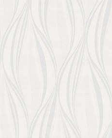 Fehér Vinil Tapéta Vastag Szerkezet Hullám Minták