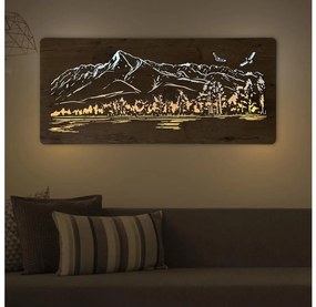 Li-Go 5589/A/DUB2 - LED fali dekoráció LED/10W/5V 30000 mAh 110x50 cm tölgy