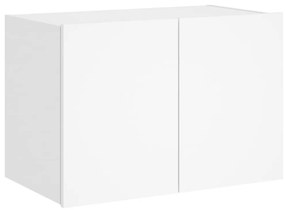 fehér falra szerelhető TV-szekrény LED-lámpákkal 60x35x41 cm
