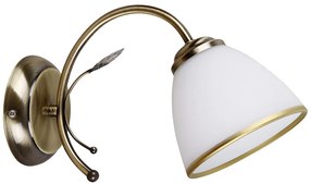 RABALUX-2778 Aletta bronz színű fali lámpa, fehér üveg búrával 1XE14 40W