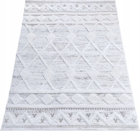 Szőnyeg 80x120 Boho Berber Hálószoba Nappaliba Bézs Krémszínű Kétszintes