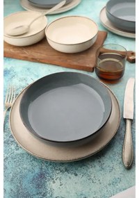 16 darabos étkészlet bézs/kék/porcelán