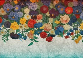 Fotótapéta Flizelina Nappali és Hálószoba Irodába Színes virágok 312x219