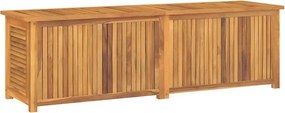 vidaXL tömör tíkfa kerti tárolóláda zsákkal 175 x 50 x 55 cm