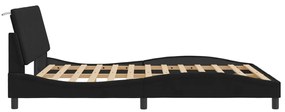 fekete bársony ágykeret matrac nélkül Hanko 160 x 200 cm