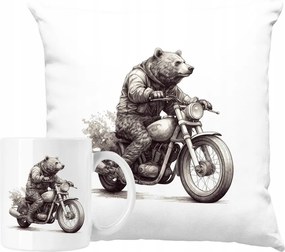 Bögre Szett Párna Moto Maci Motoros Biker 4 Ötlet Ajándék