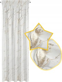 Függöny mintás Márvány 140x230 cm Szalag – Stílusos Krémszínű design