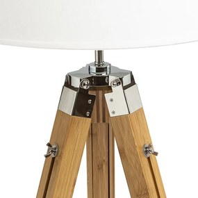 RENDL ALVIS állólámpa talapzat bambusz/króm 230V LED E27 15W