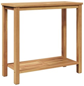 Dohányzóasztal tárolóval Barna 85 x 35 x 75 cm Tömör tíkfa