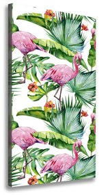 Egyedi vászonkép A levelek és a flamingók ocv-154753401