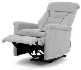 Relax fotel beépített elektromos vezérléssel, szürke szövetkárpittal. TV-925 SIL2