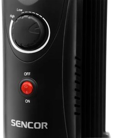Sencor - 7 bordás olajradiátor 700W/230V fekete