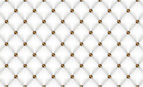 Fotótapéta Fehér bőr 520x318 arany rombuszok elegancia és volumen +ragasztó