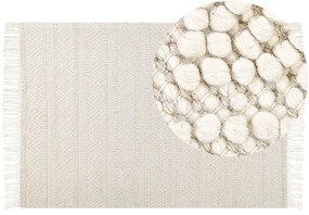 Bézs gyapjúszőnyeg 160 x 230 cm PERTEK Beliani